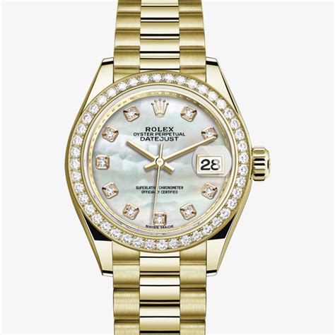 rolex datejust gold women|Rolex lady Datejust 28mm price.